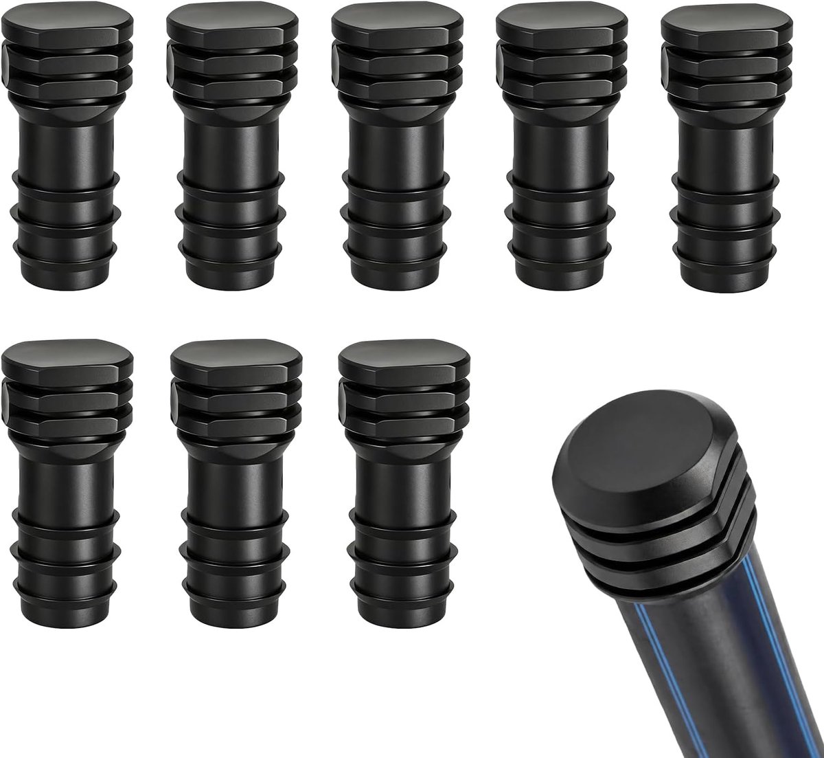 Slang eindstop 13mm - Plastic druppelleiding plug - 8 stuks - Voor irrigatiesystemen - SnelShoppen