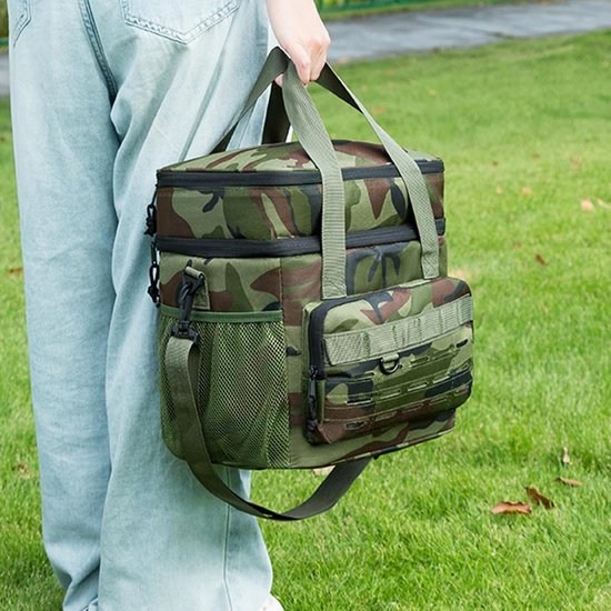 Koeltas - Lunchbox Ijsbox - Buitenactiviteiten - Ergonomische Draagband - 19L - Groen — afbeelding 3