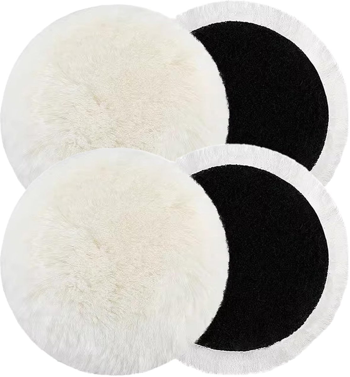 Polijstaccessoires voor haakse slijpers 125 mm - Lambswool pads - Voor efficiënte polijstresultaten - SnelShoppen
