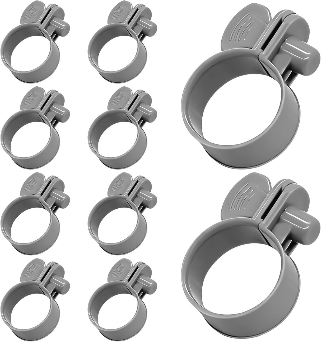 Hose clamps 1 1/4" - plastic - corrosiebestendig - voor veilige poolverbinding - SnelShoppen
