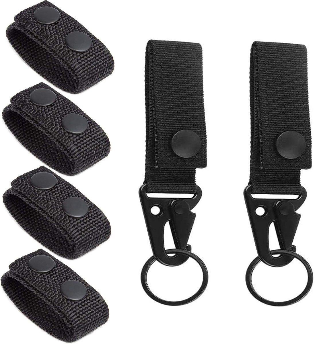 Duty Belt Keeper Set 4 Stuks - Nylon met Carabiner - Duurzaam en Praktisch voor Hiking - SnelShoppen