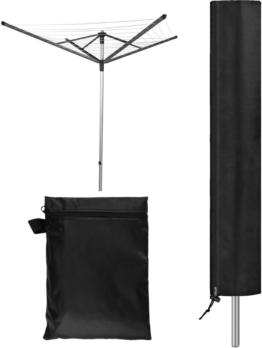 Afdekking droogmolen 168 x 16 x 16 cm - 420D Oxford - Waterdicht en winddicht - SnelShoppen