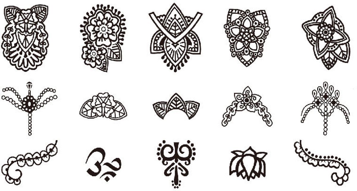 Tijdelijke tattoo mandala symbolen enkel 3 dagen