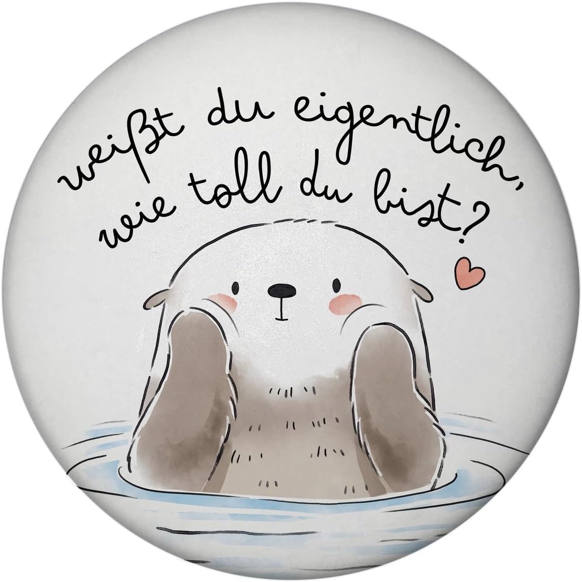Magnetische otter - rond - kawaii ontwerp - herinnering aan je waarde - SnelShoppen