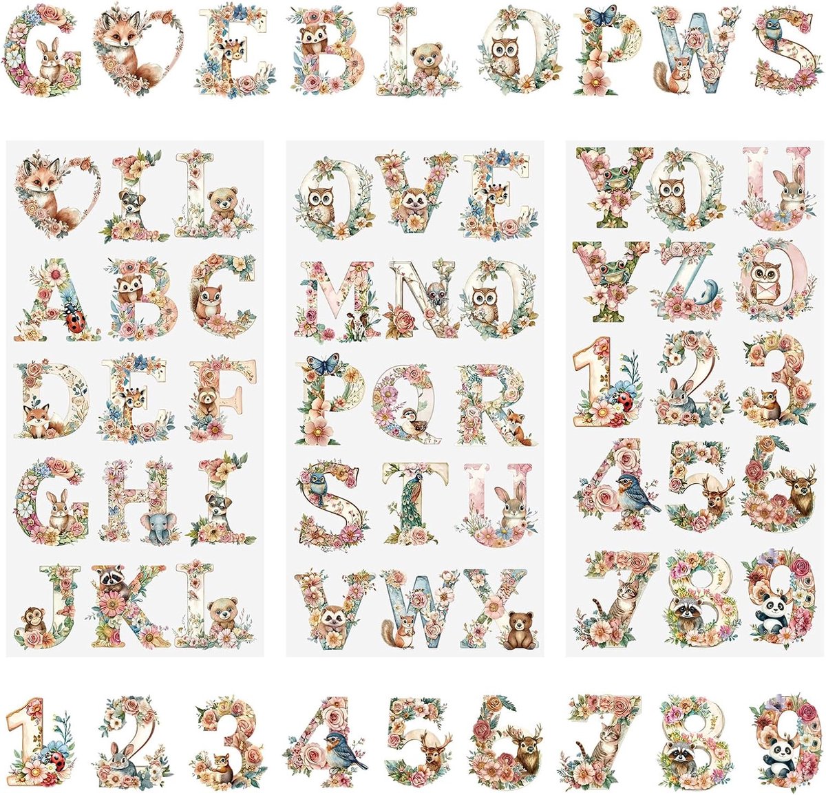 Wrijven op overdracht stickers 15 x 30 cm - dieren - waterdicht - ideaal voor woondecoratie - SnelShoppen