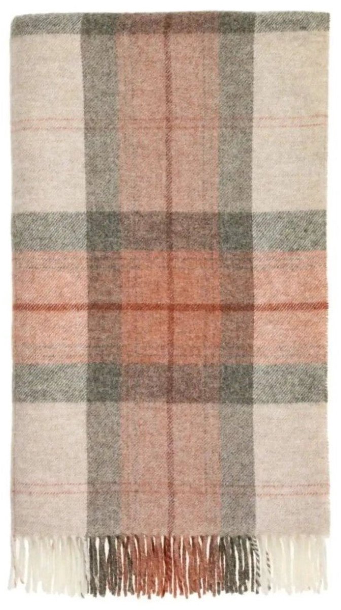 Bronte by Moon Plaid Skye Koraal Rood - Shetland Lamswol - 140x185 - Bronte by Moon