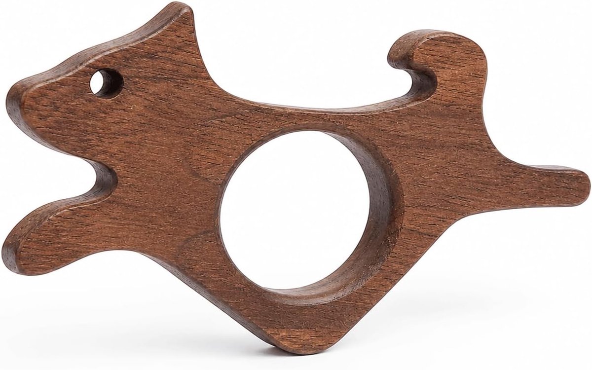 Boekenhouder met duimring 22 mm - Walnoot - Ergonomisch lezen - Handige leesaccessoire - SnelShoppen