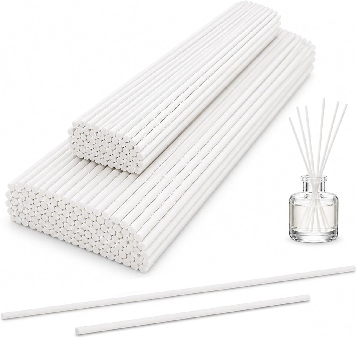 Stokjes voor diffusers 120 stuks - 3 mm en 20 cm + 30 cm - voor etherische oliën - ideaal voor spa en thuiskantoor - SnelShoppen