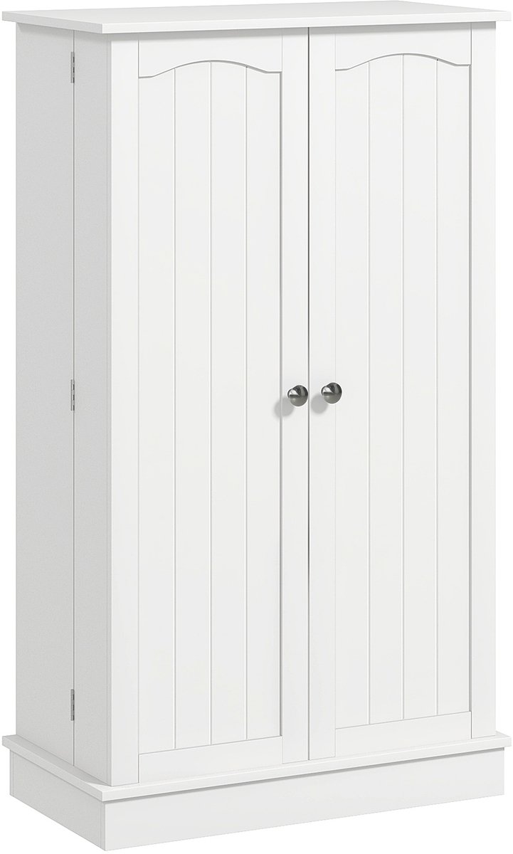 Keukenkast- buffet 5 planken- 60x40x120cm- met deuren-wit.