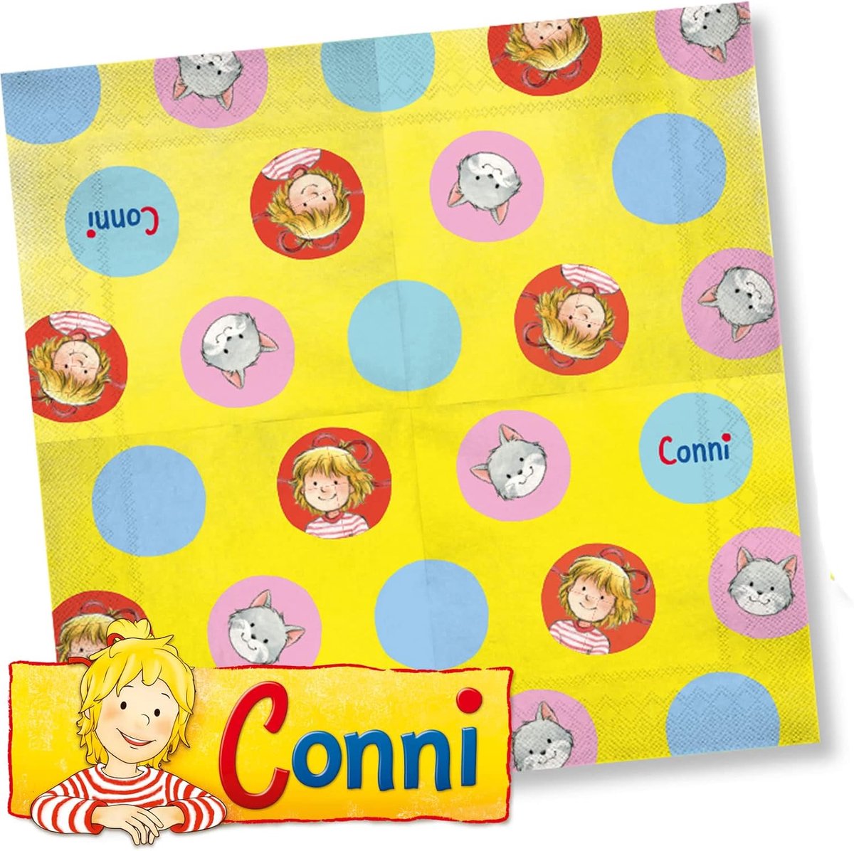 Servetten 20 stuks - 32 x 32 cm - 3-laags - feestelijke accessoires voor Conni feestje - ShopVlot