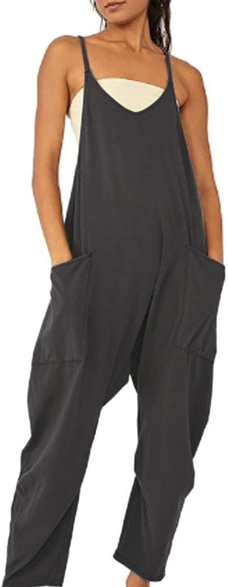 Tuinbroek dames lang - casual met bandjes - zacht oversized - ideaal voor vrije tijd - ShopVlot