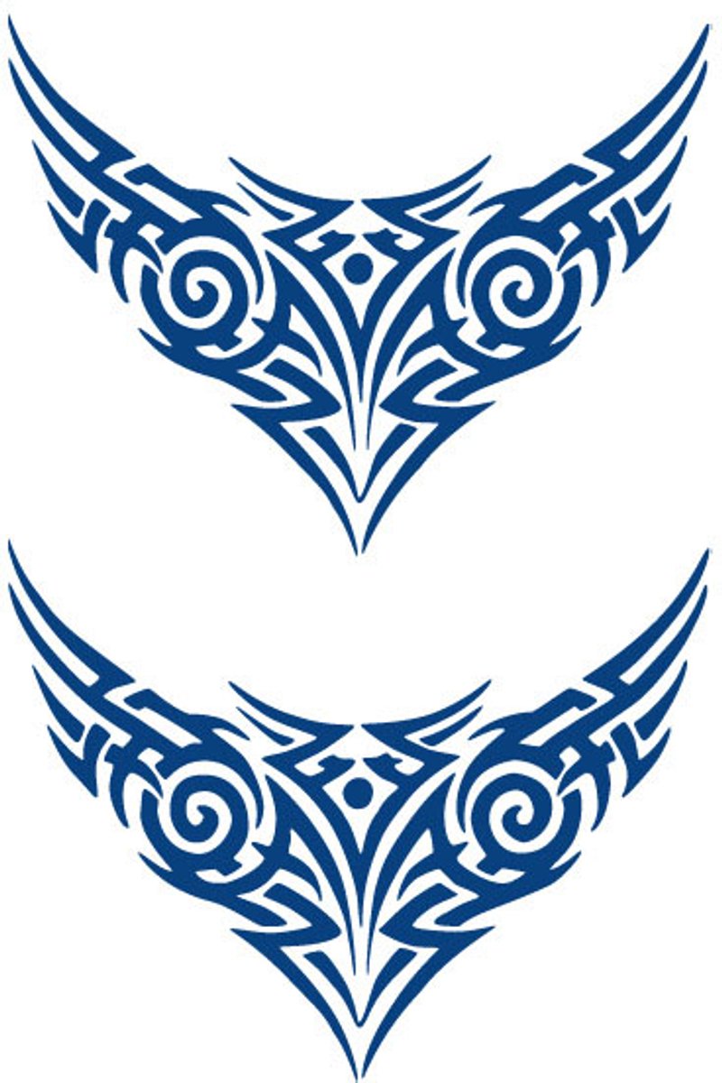 Tijdelijke tattoo Tribal Chest Duo 2 weken