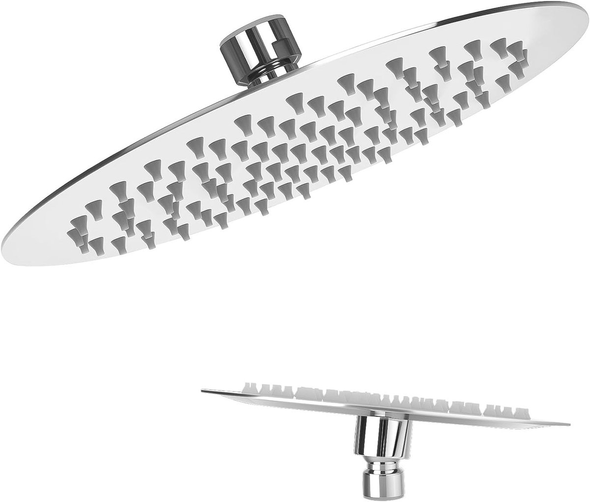 Regendouchekop 20 cm - roestvrij staal - anti-kalk en zelfreinigend - luxe douche-ervaring bij lage druk - ShopVlot