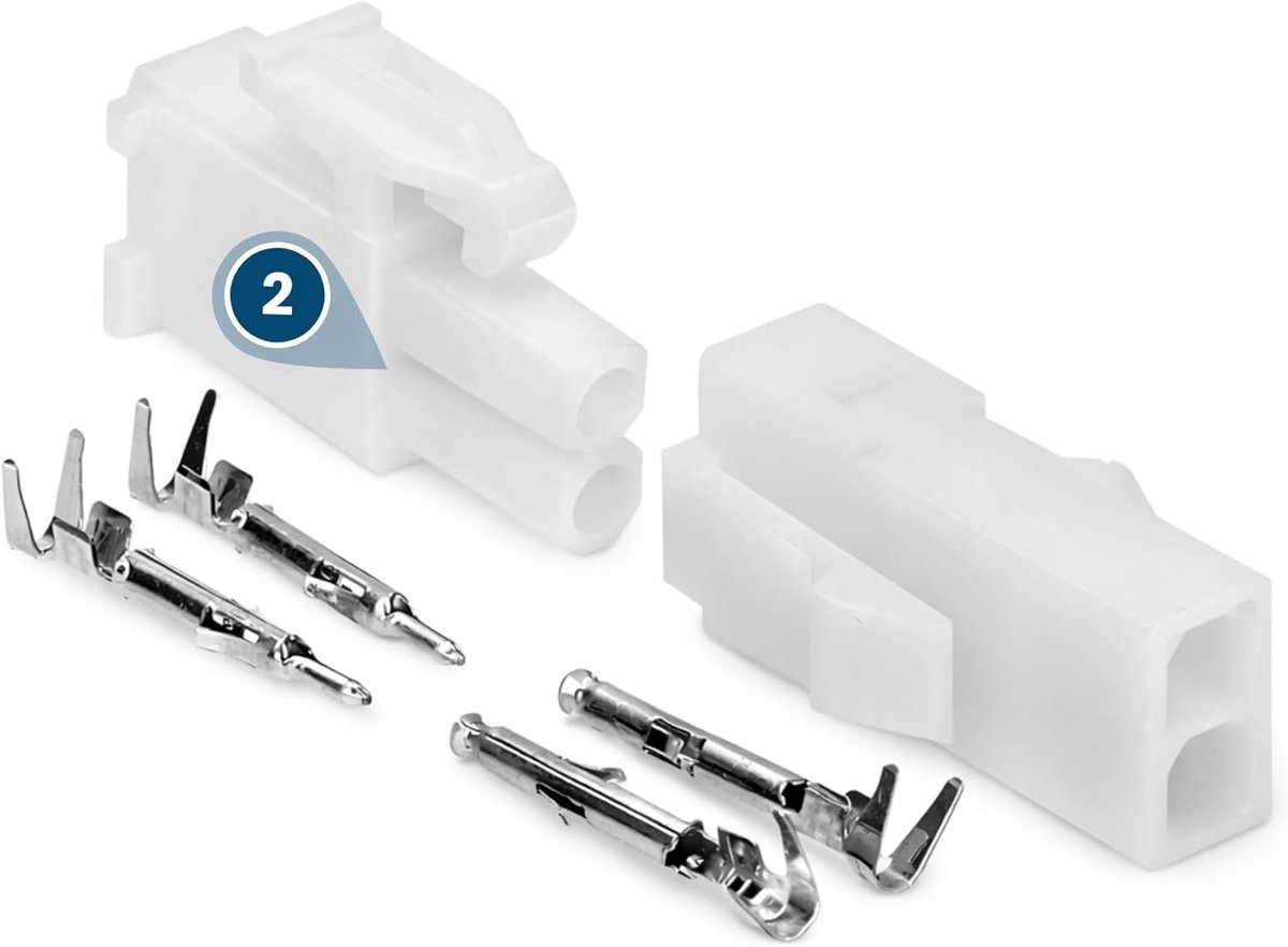 Mini-universele stekker 2-polig - polyamide 6.6 - nominale stroom 10.5 A - ideaal voor verlichting - ShopVlot
