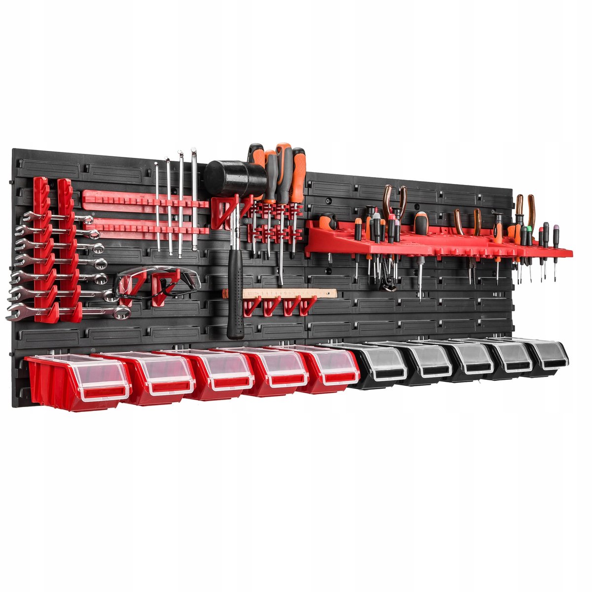 Gereedschapswand 115x39cm met 10 Bakken - Werkplaats Organizer