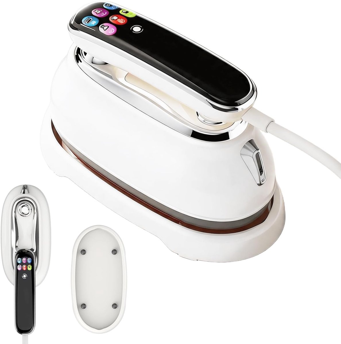 Mini stoomstrijkijzer 2-in-1 - 160ml watertank - LED-display - ideaal voor thuis en onderweg - ShopVlot