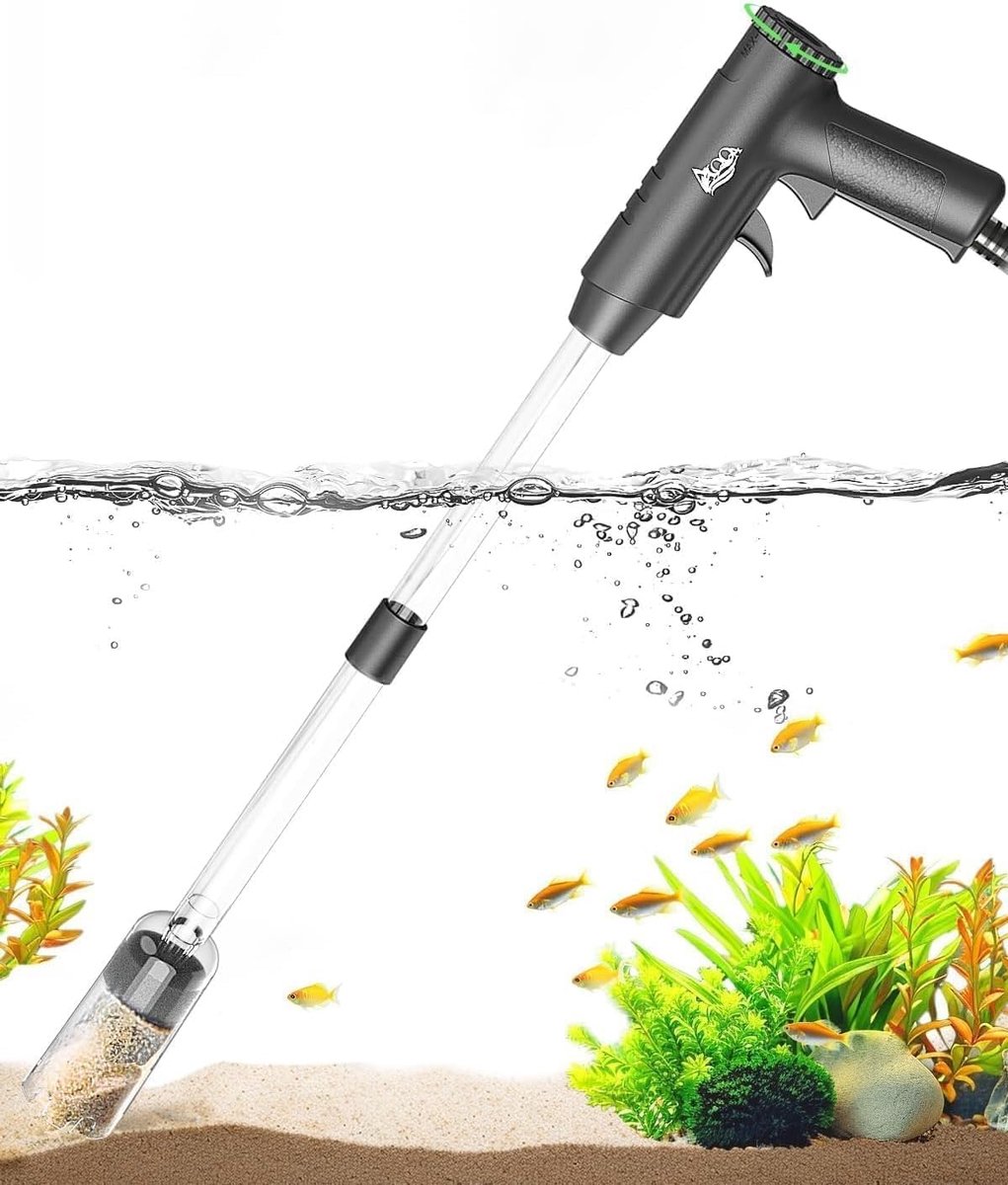 Aquariumzuiger 4-in-1 - instelbare mulmzuiger - sterk zuigvermogen - ideaal voor waterverversing - ShopVlot