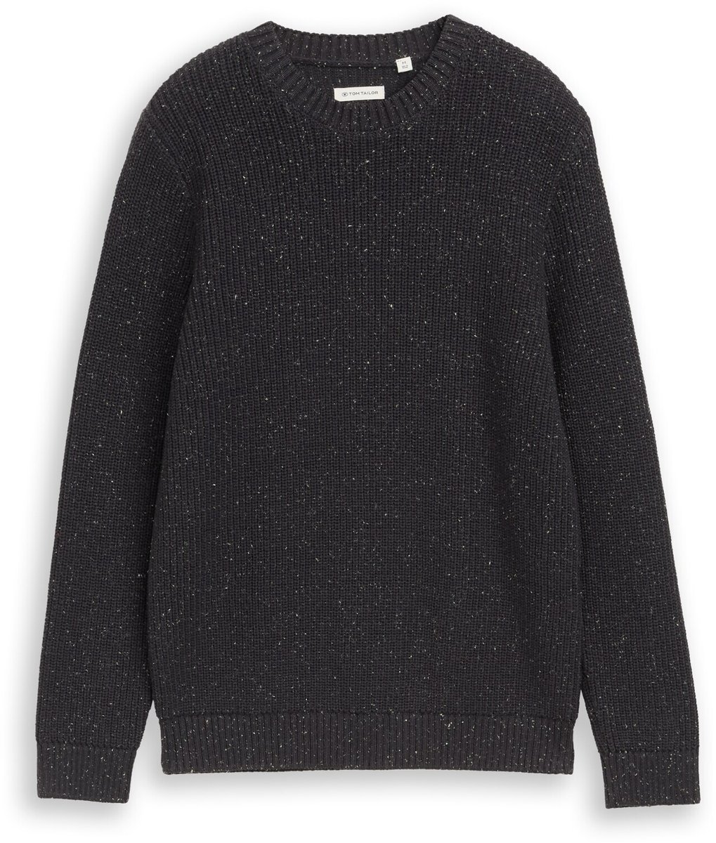 Tom Tailor - Gebreide trui met gemêleerde look - Maat 152 - coal grey