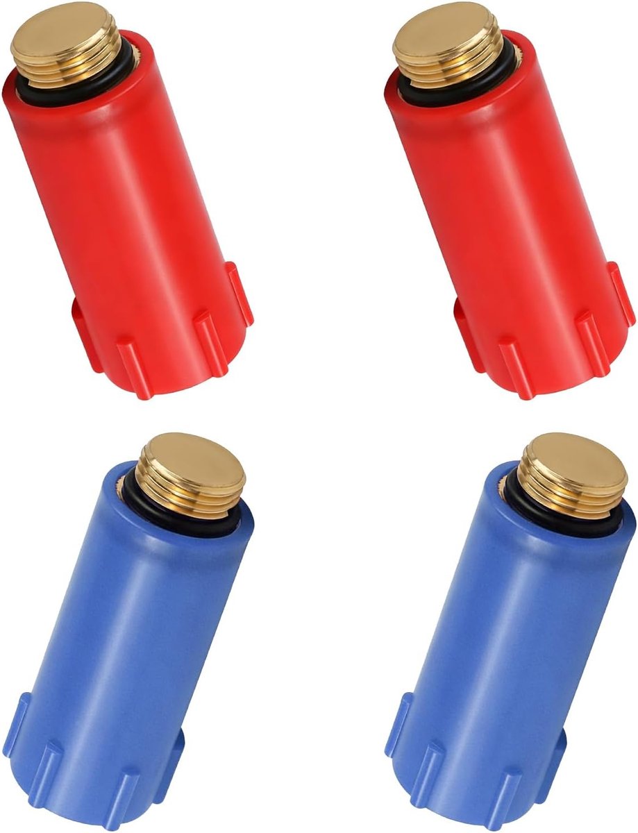 Bouwstoppen 1/2 inch - messing schroefdraad - blinde stoppen - voor waterleidingafsluitingen - ShopVlot