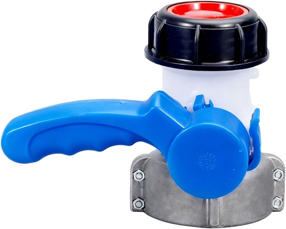 Adapter kogelkraan 75 mm - aluminium wartelmoer - afsluitkraan - ideaal voor IBC-container - ShopVlot