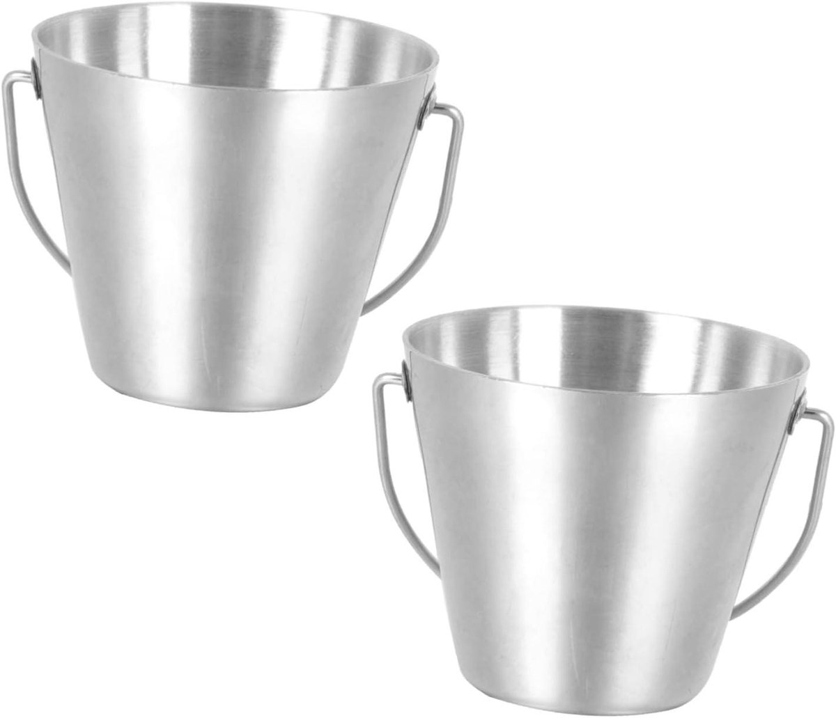 Eierhouder Roestvrij Staal - Eieremmer Eierrekje - Eieren Bewaren - Met Handvat - 5.10x5.10x4.50cm - Zilver