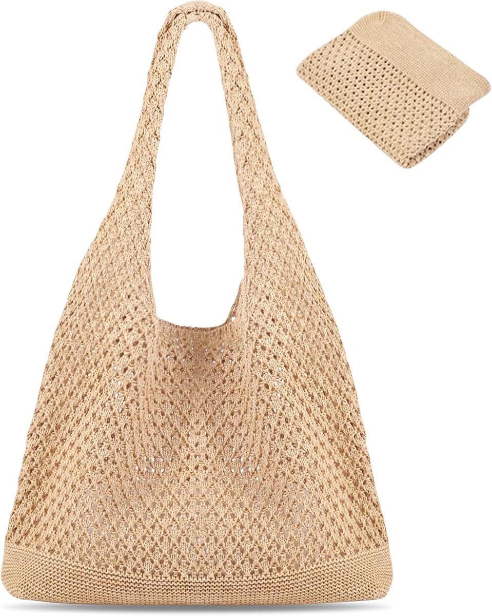 Strandtas dames - gehaakt - zomeraccessoire - perfect voor naar het strand - ShopVlot