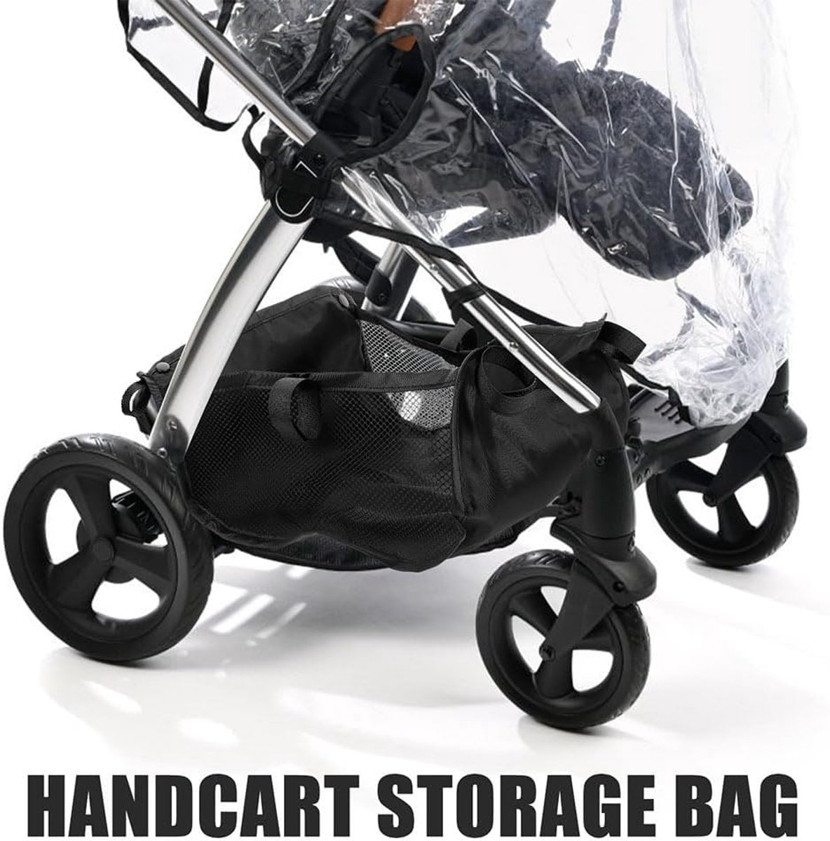 Winkelwagentje Opbergmand - Grote Capaciteit - Duurzaam Oxford Stof - Ideaal voor Babyspullen - ShopVlot