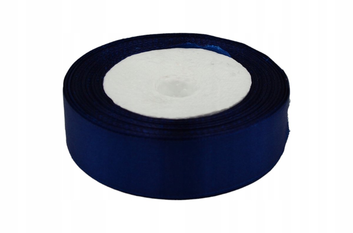 Satijnen Lint Donkerblauw 25mm x 25y - Decoratief & Crafts