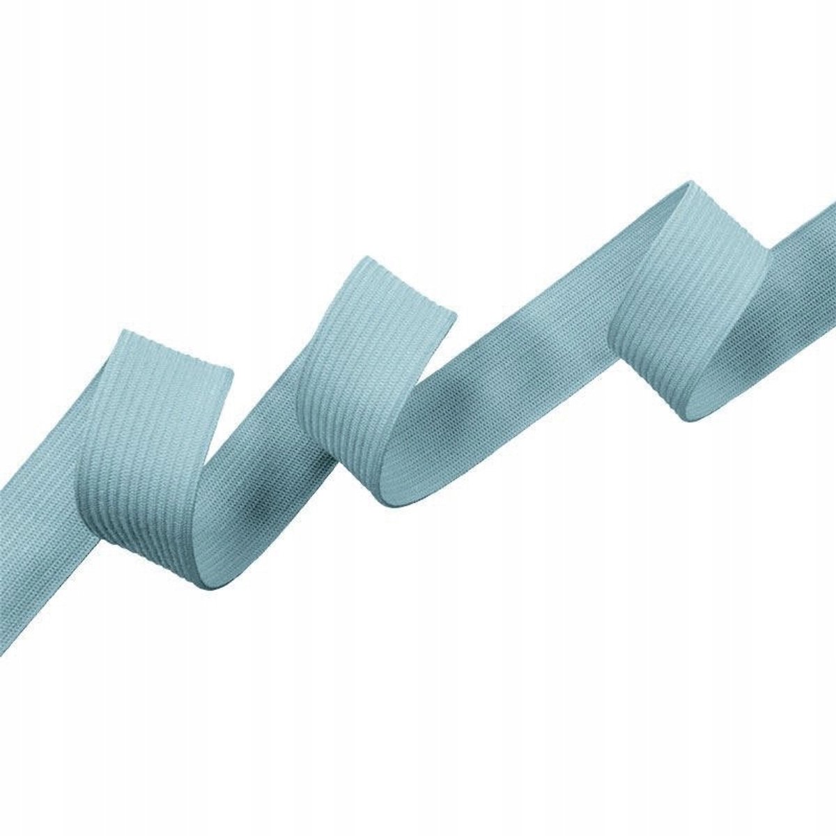 Merkloze Jasnonibieske elastische band - 20 mm breed, 5 m lang