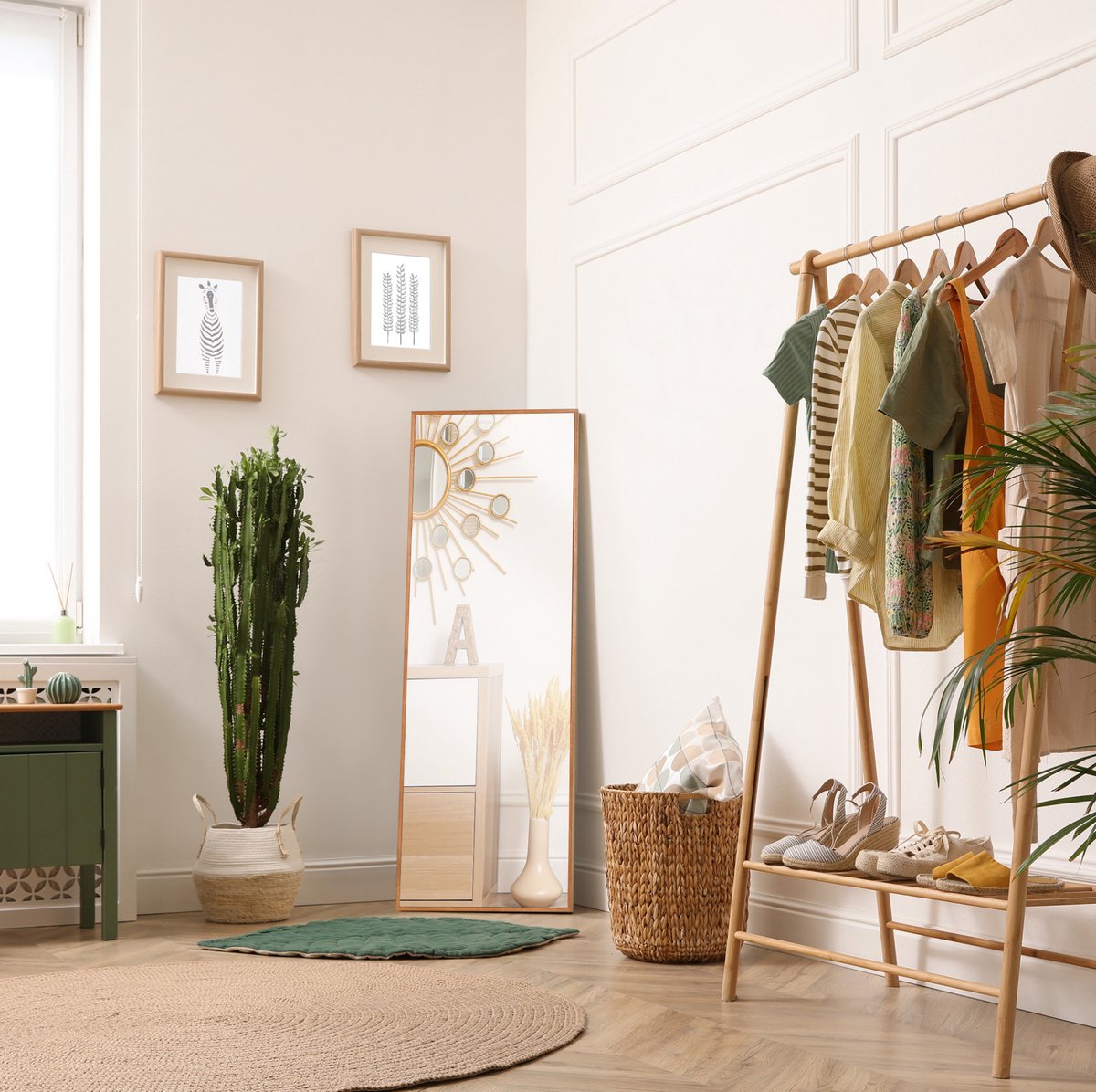 STILVORA Spiegel – 125 x 45 cm – Met Houten Lijst – Naturel – Rechthoekige Wandspiegel Voor Slaapkamer, Hal Of Woonkamer – Ook Leunend Te Gebruiken