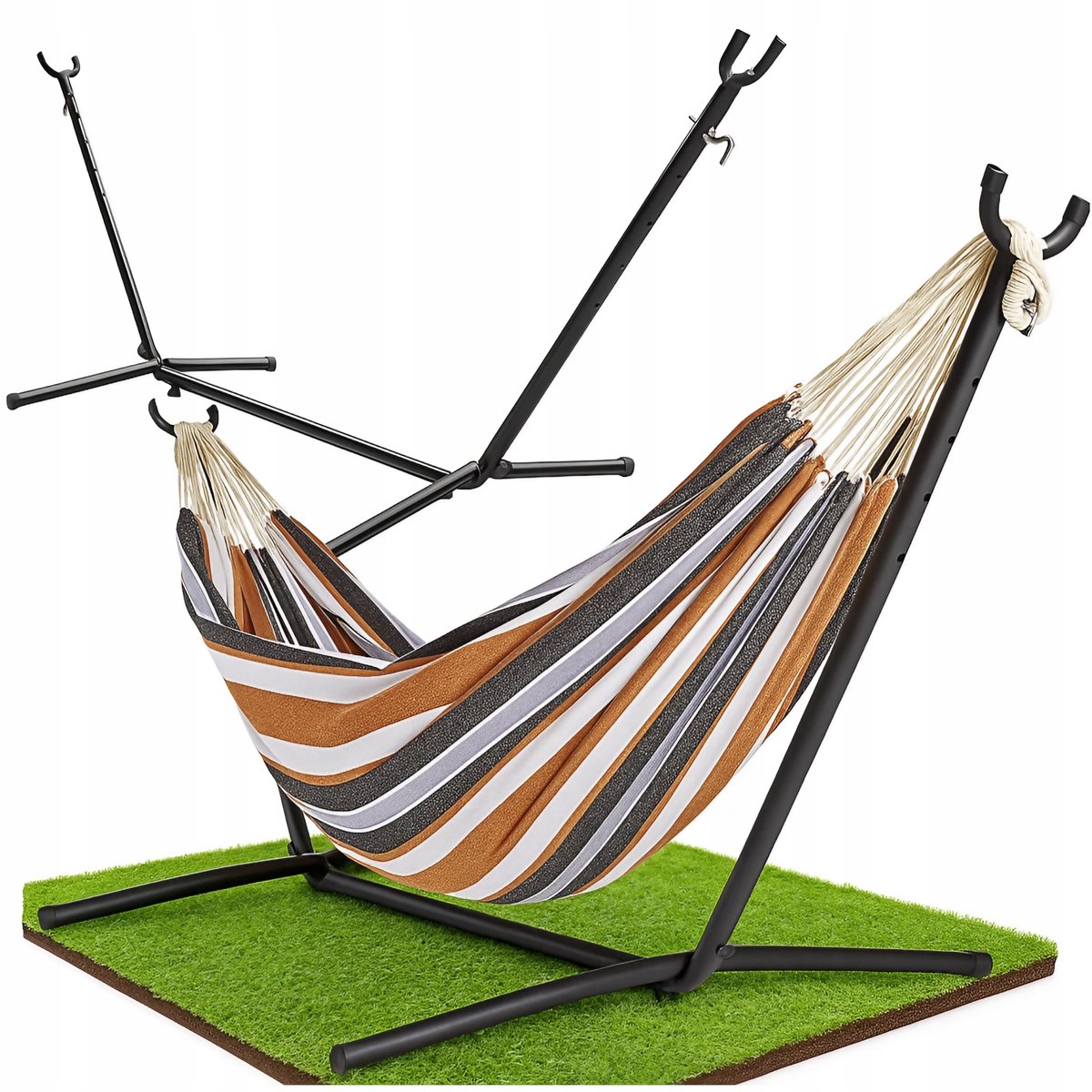 Merkloos Tweepersoonshangmat met Stalen Frame - Comfortabel en draagbaar