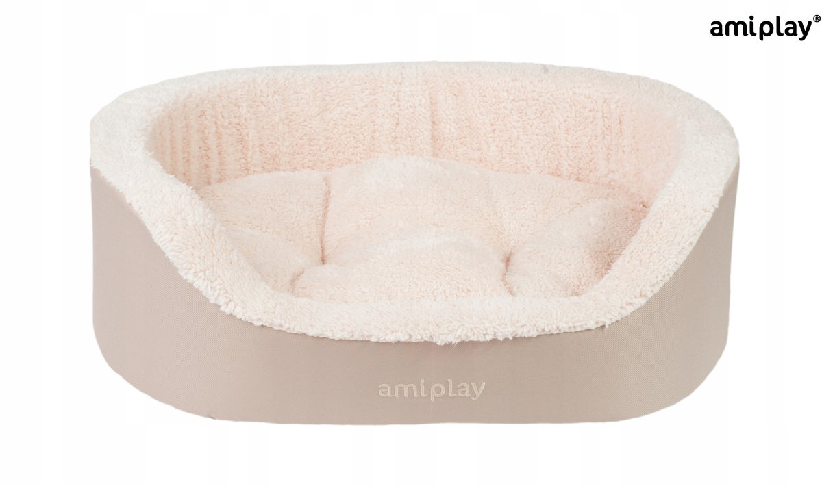 Amiplay Aspen Hondenmand Ovaal Beige Maat S 54x45x16cm