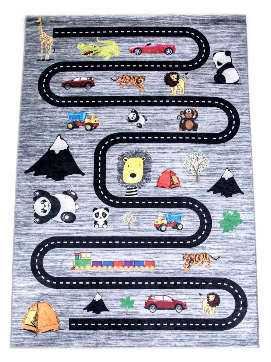 Antislip Kinderkamer Vloerkleed Racebaan 140x200cm