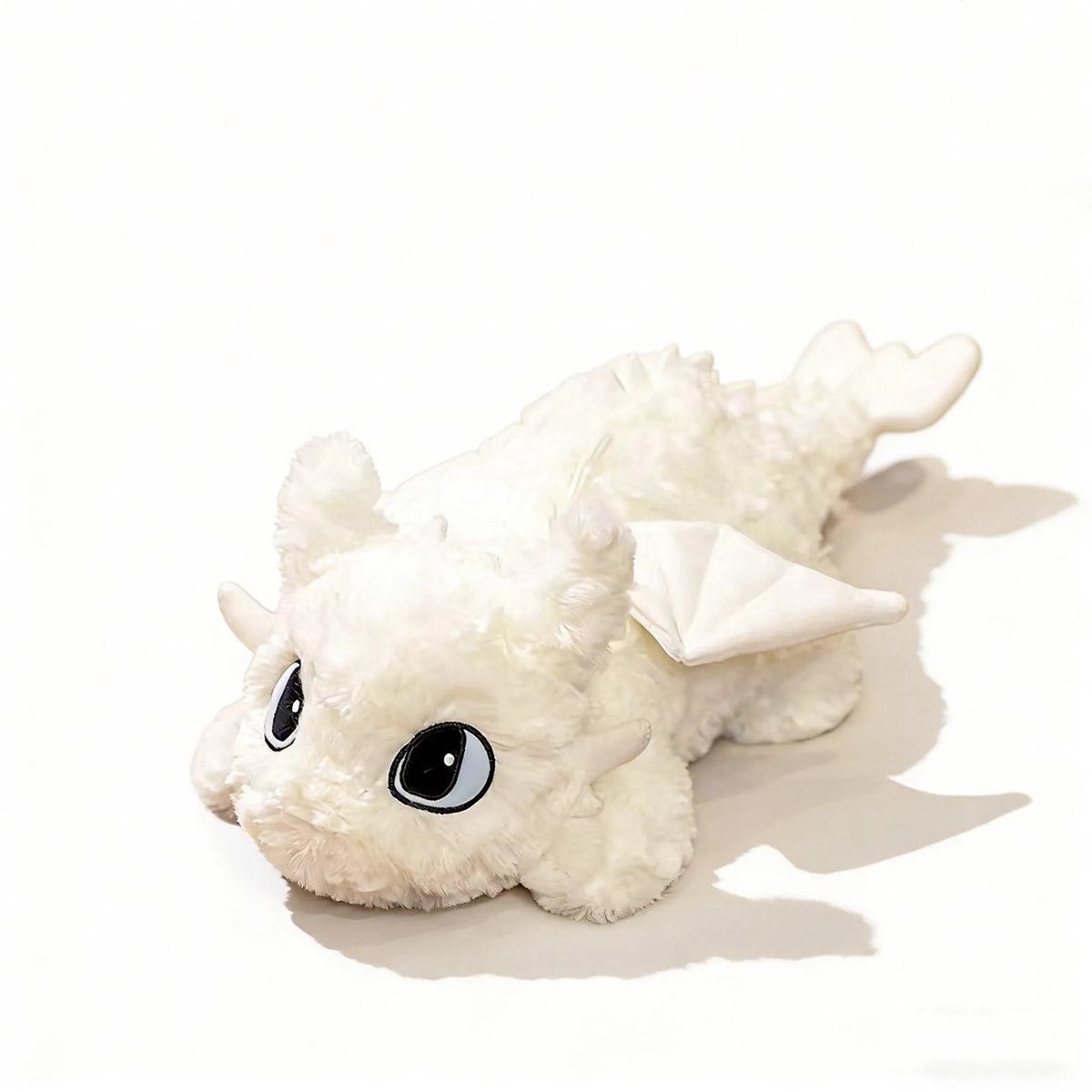 Casalora Pluche Knuffel – 70 cm – Tandloze Draak Kawaii Design – Zacht Knuffeldier – Kawaii Draak Lichaamskussen – Wit