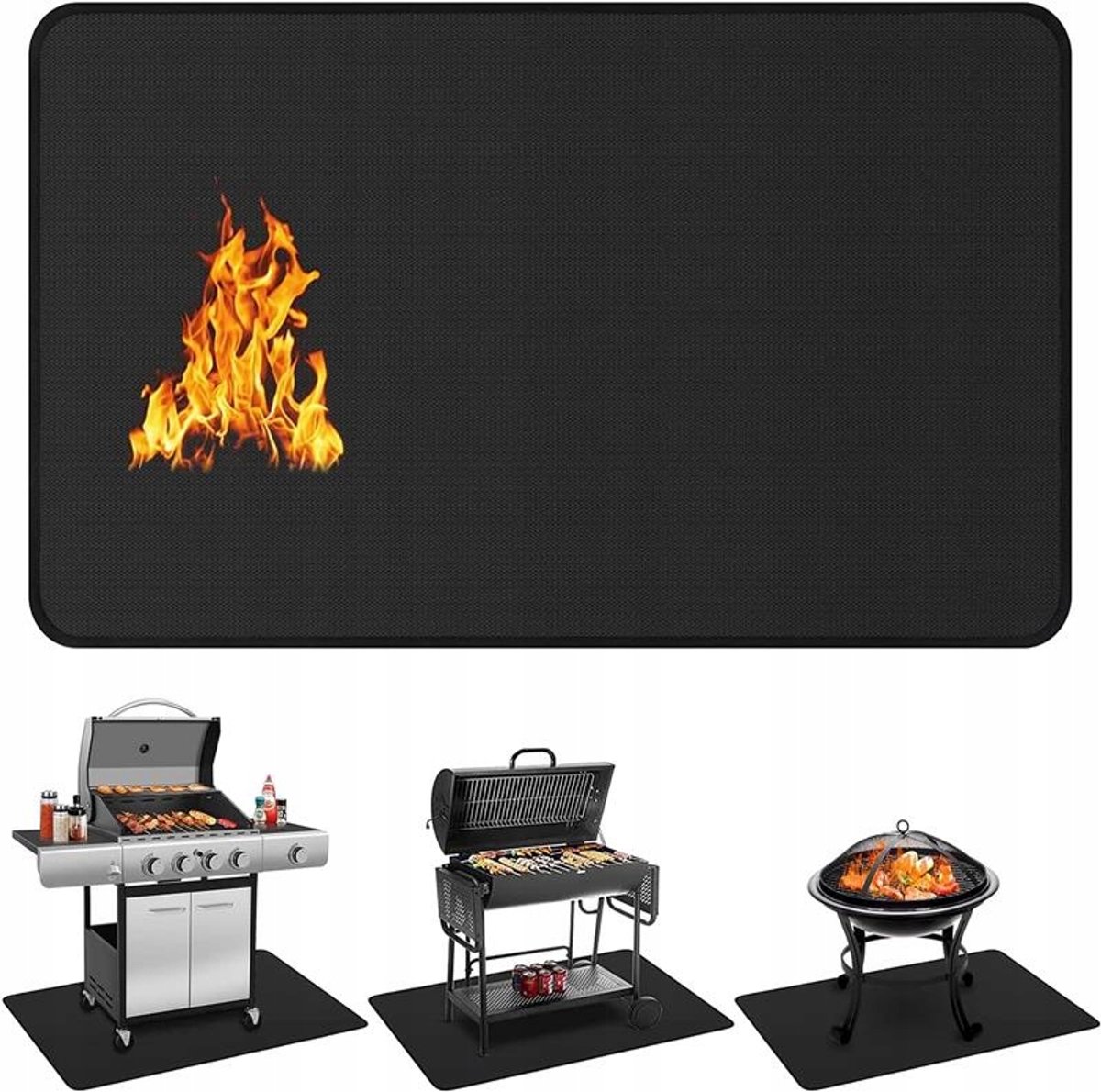 Brandloze Grillmat 229x127cm - Hitte- en Vuurvast