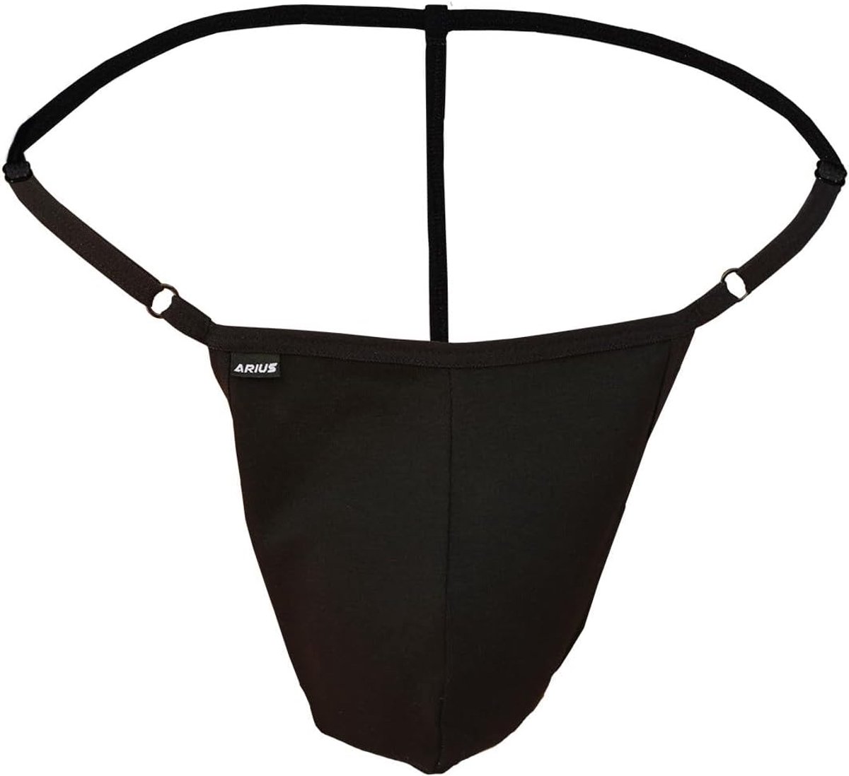 Thong voor mannen verstelbaar katoen - zwart - sexy uitstraling - perfect voor elke gelegenheid - SnelShoppen