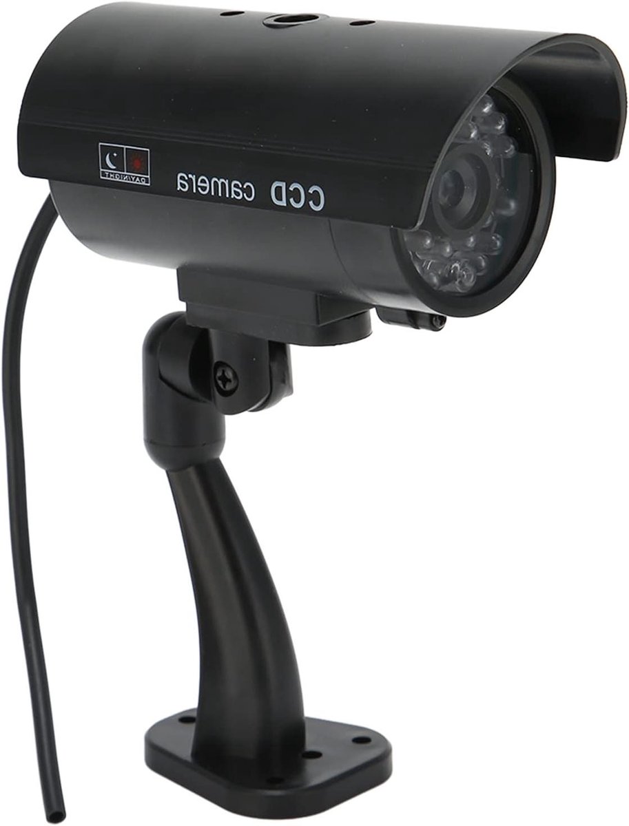 Dummy Beveiligingscamera - Nep Camera - Woning Beveiligen - Realistisch Rood LED - 16 x 12 x 7 cm - Wit