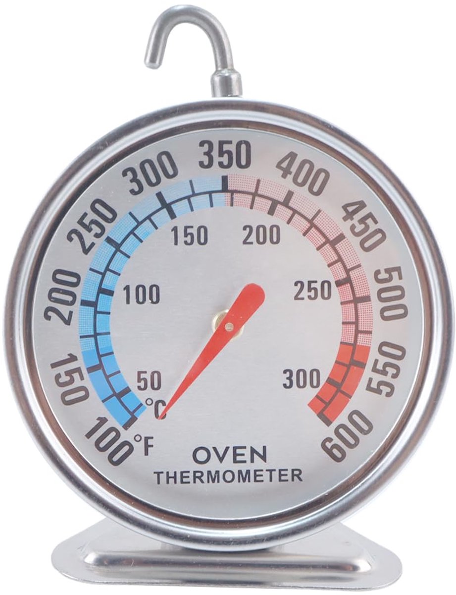Oventhermometer 7 cm - roestvrij staal - nauwkeurige temperatuurmeting - perfect kookresultaat - ShopVlot