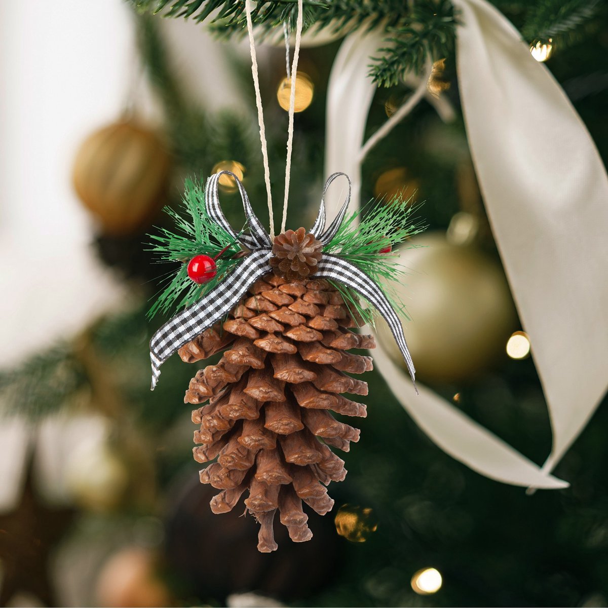 Kerst kegelset - 11 x 7 cm - 2 soorten sets - 2 stuks / verpakking 1 Stuks [58523]