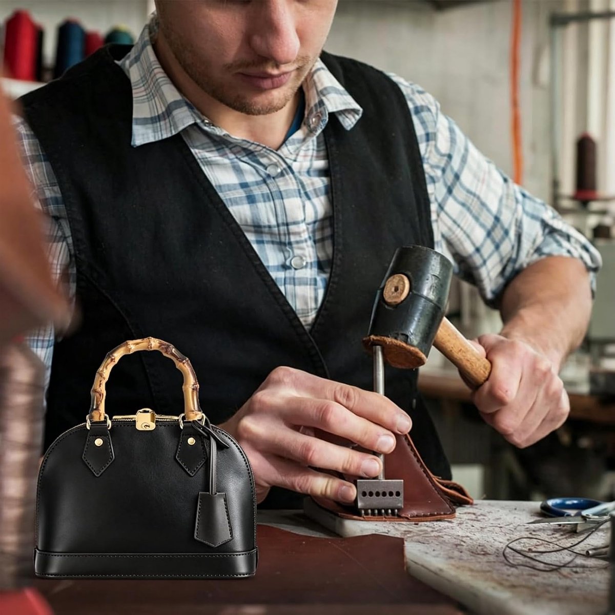 Bamboe handvatten voor handtassen 15,5 cm - U-vormig - Houten tas handvatten - Perfect voor DIY tassen - ShopVlot