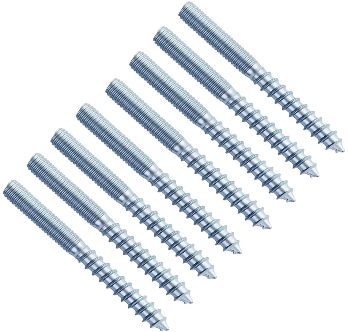 Hangschroeven M6 - dubbel draad carbon staal - verzinkt - robuuste bevestiging - ShopVlot