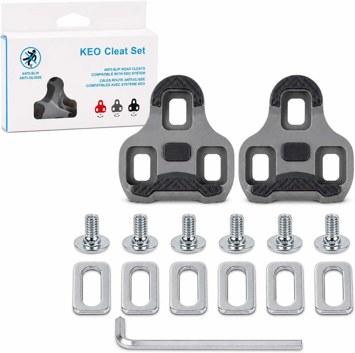 Fietsmessen pedaalplaten 3 gaten - geschikt voor racefietsen - veilige verbinding - slipweerstand - ShopVlot