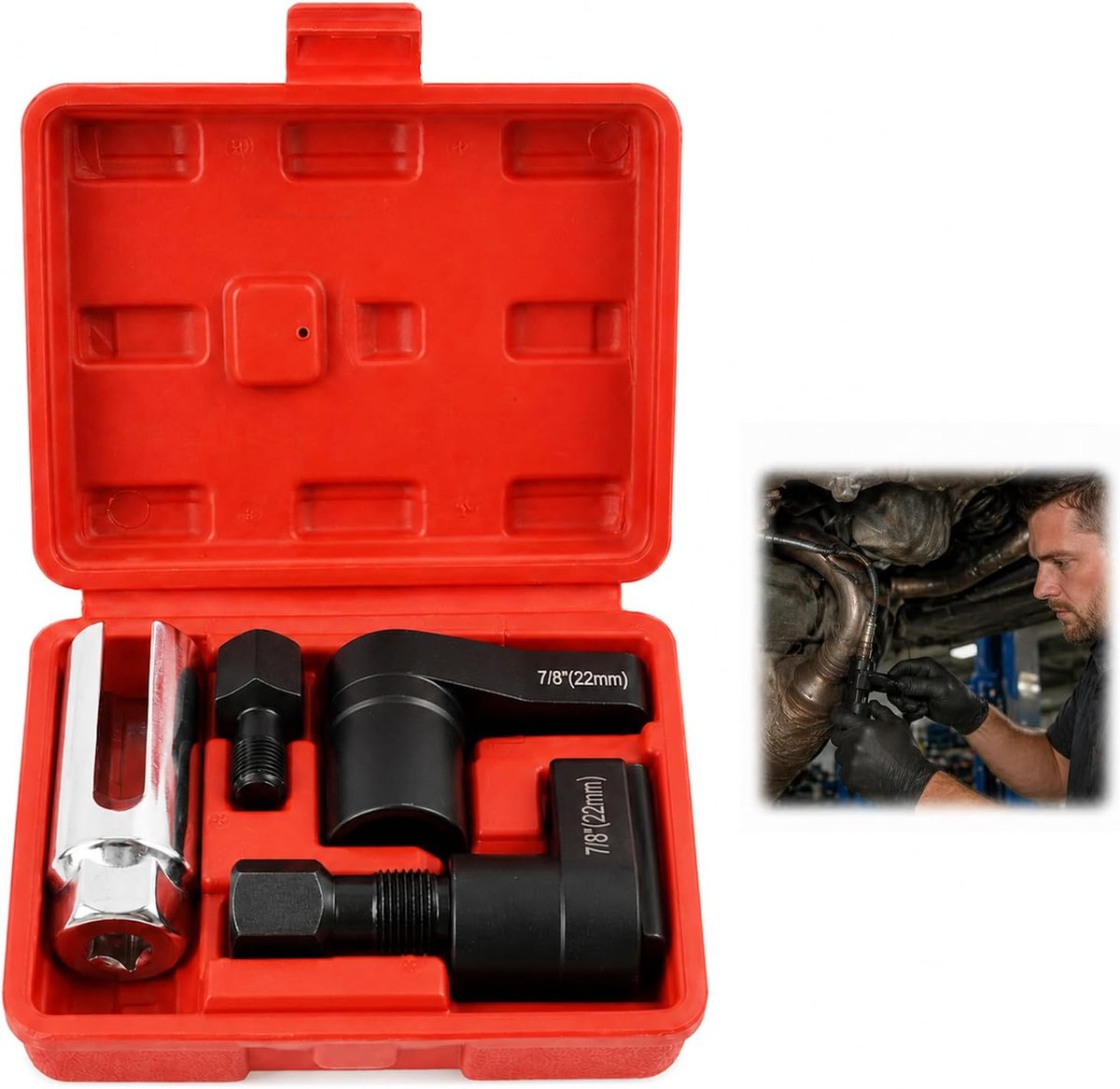 Lambdasondes sleutelset - 5 stuks - chroom-molybdeen staal - praktische autoreparatie - ShopVlot
