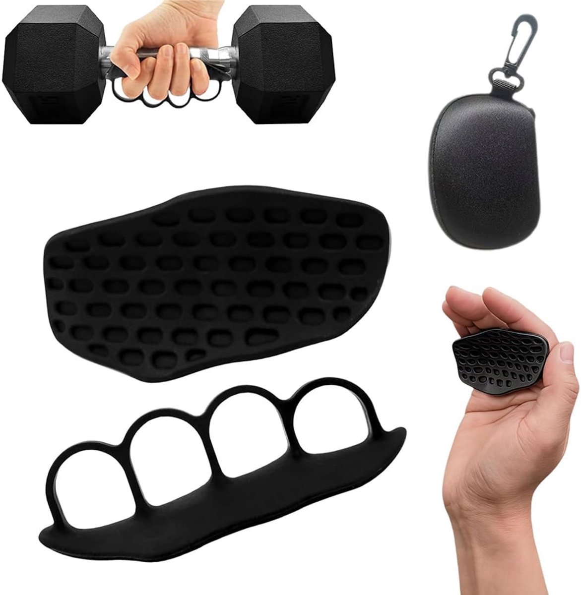 Gewichthefgrepen met antislip - hoogwaardig rubber - beschermt tegen blaren - ideaal voor fitness - ShopVlot