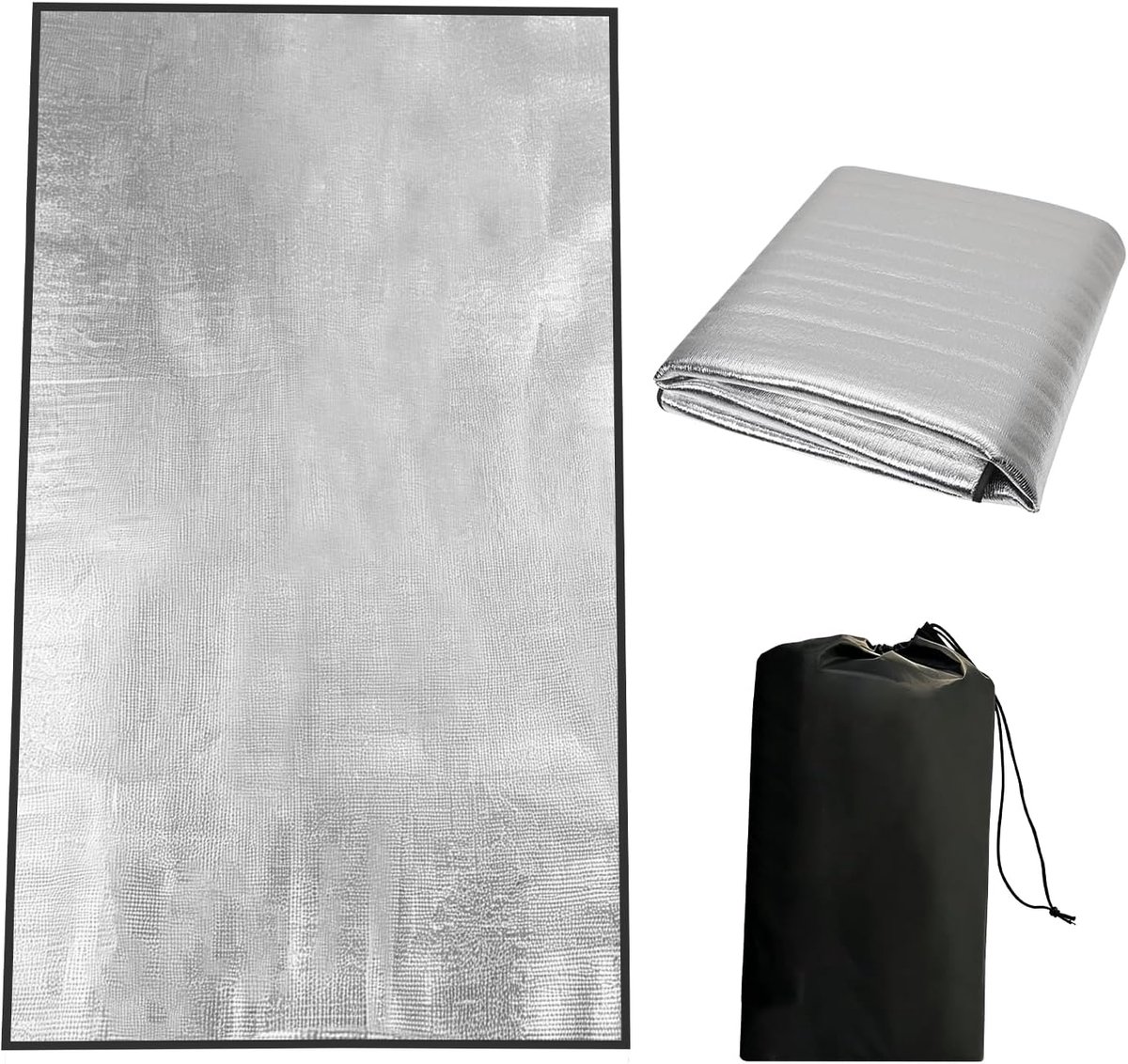 Aluminium isomat - ultralicht - EPE-schuim - effectieve warmte-isolatie voor camping - ShopVlot