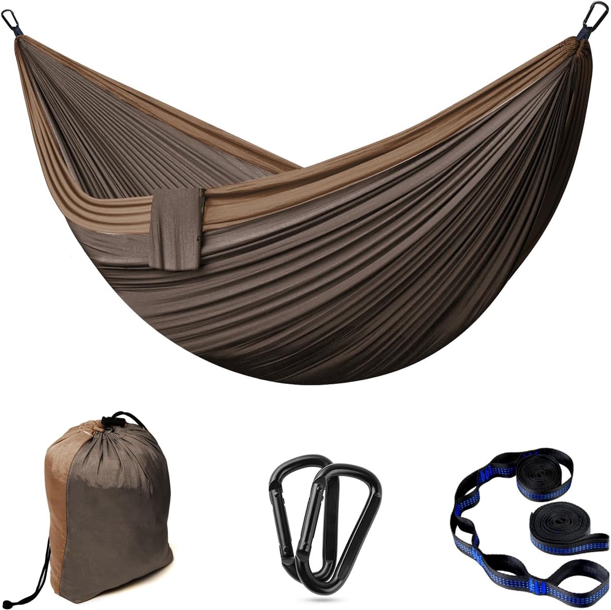 Hangmat 2 personen 300 x 200 cm - Ultralicht - Tot 300 kg draagcapaciteit - Perfect voor vakantie - ShopVlot