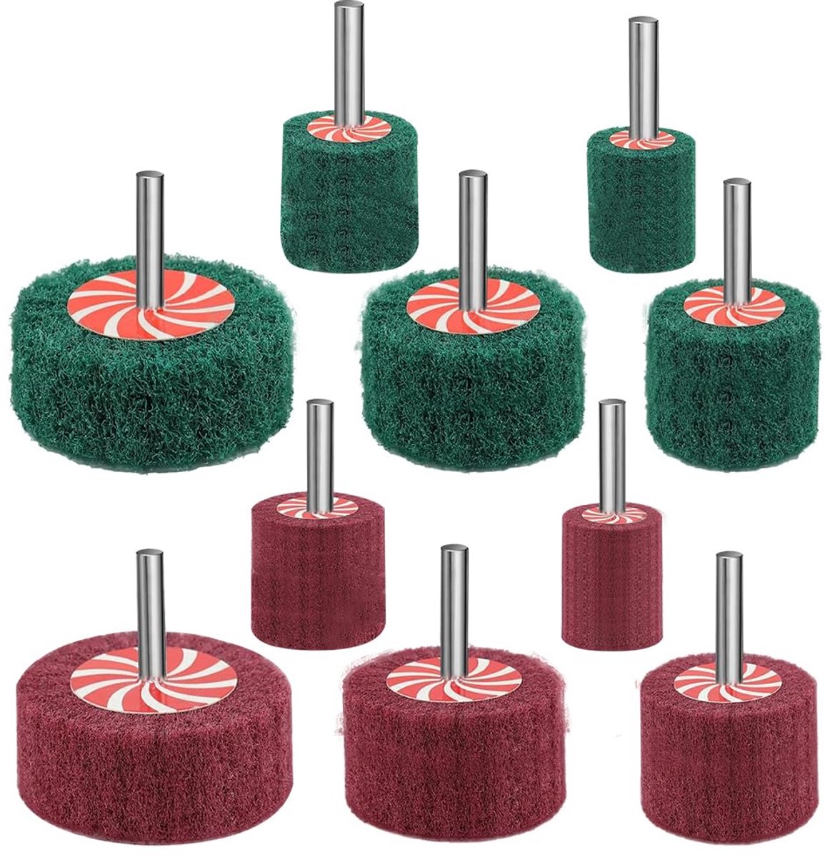 Slijpschijf set 20/30/40/50/60 mm - Nonwoven schuurdiscs - Voor het verwijderen van roest en verf - ShopVlot