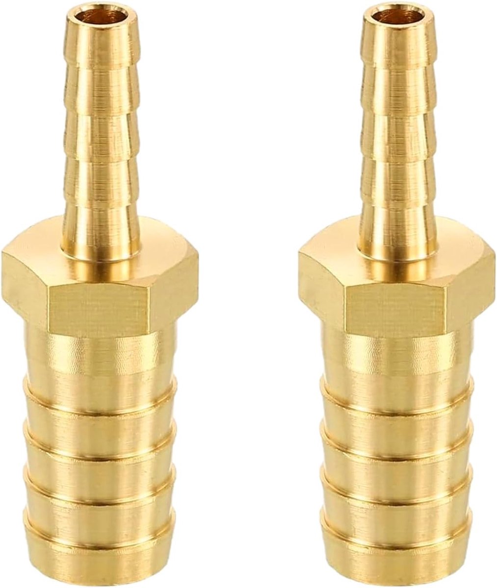 Brass Tube Adapter 12mm x 6mm - Messing - Schroefdraad - Ideaal voor waterleidingverbindingen - ShopVlot