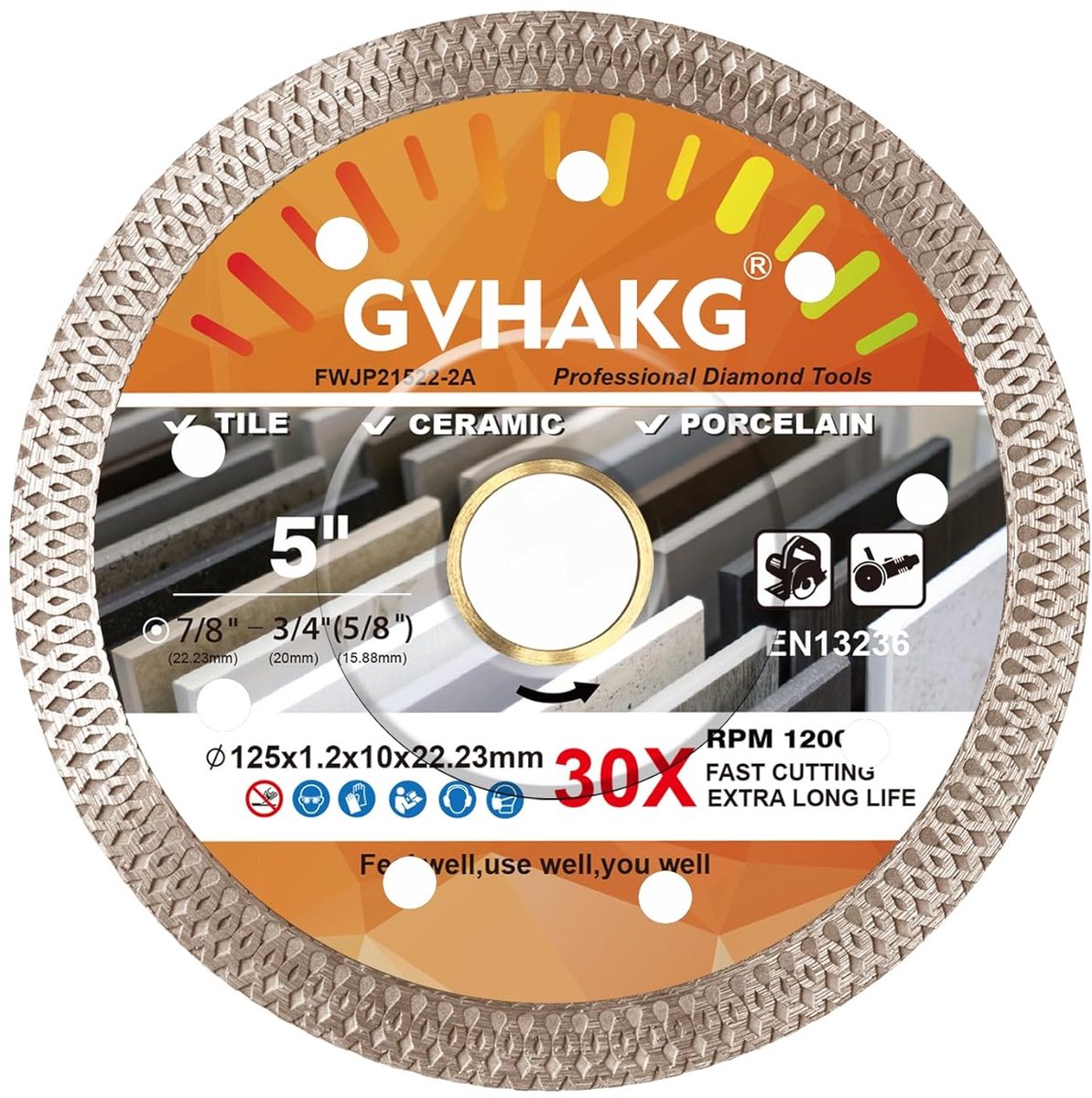 Diamond grinding wheel 125 mm, thin diamond disc, flexible disc tiles - ShopVlot