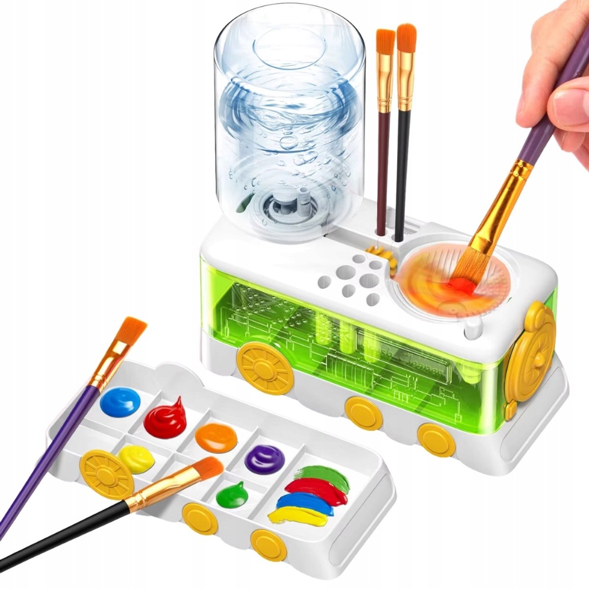 Kinder Kwastenwasser Station met Verfpalet - Schoon en Creatief Schilderen
